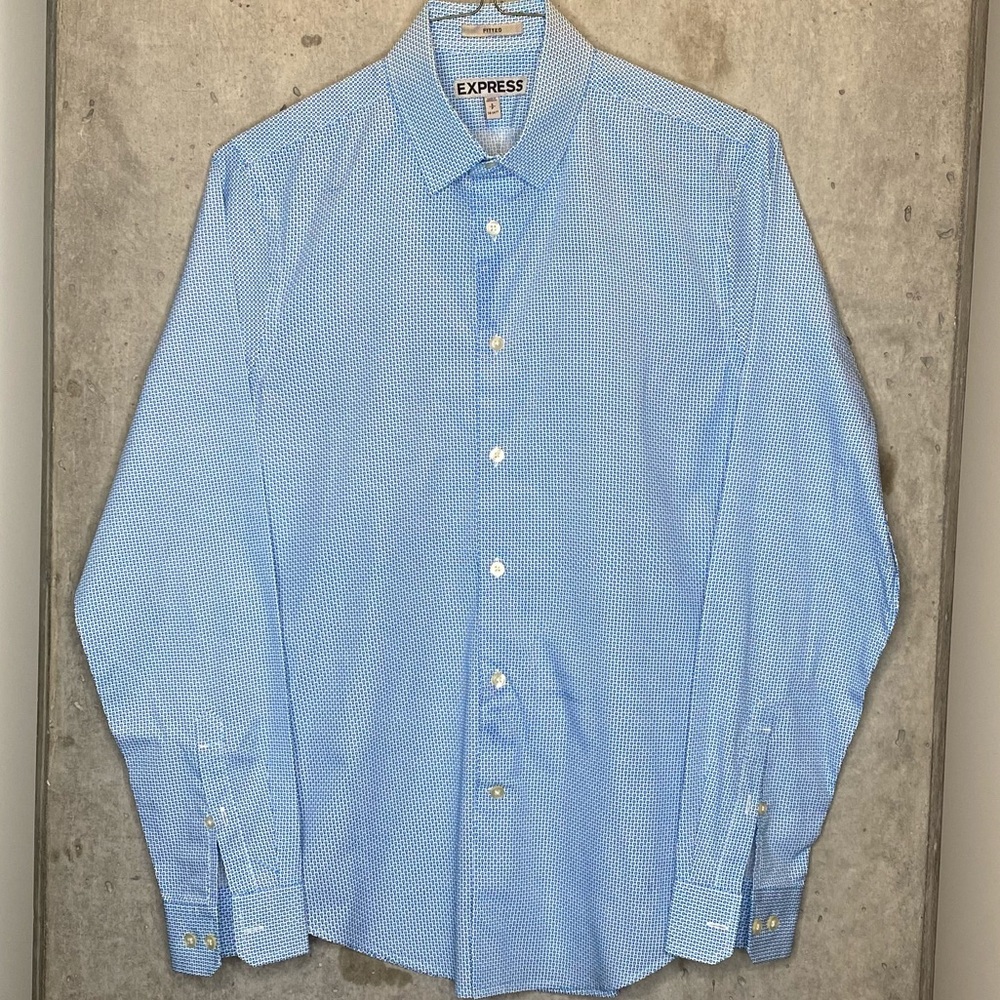 EXPRESS fitted long sleeve dress shirt